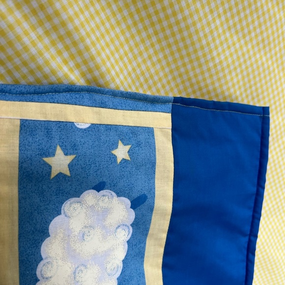 Precious Blue & Yellow Quilted Counting Sheep  Blanket - Picture 7 of 8